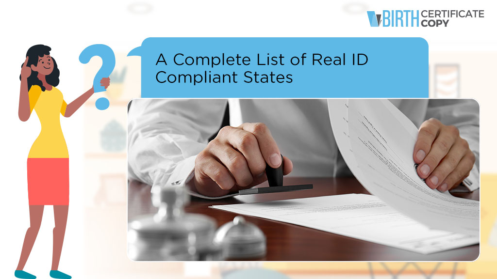 Woman asking about a complete list of real ID compliant states