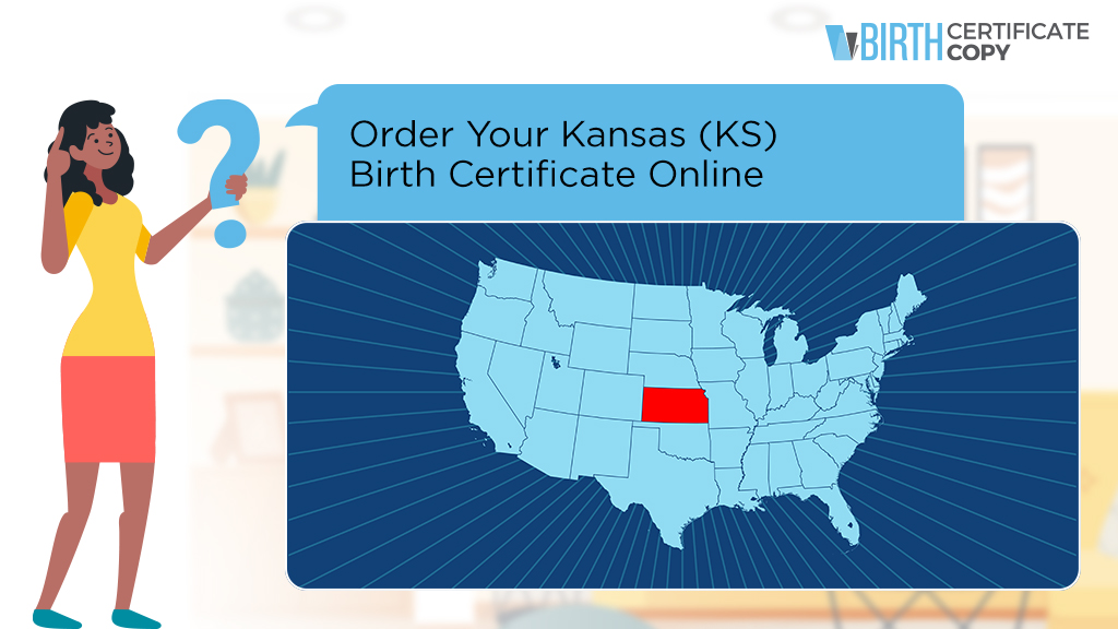 Woman asking how to order a birth certificate in Kansas