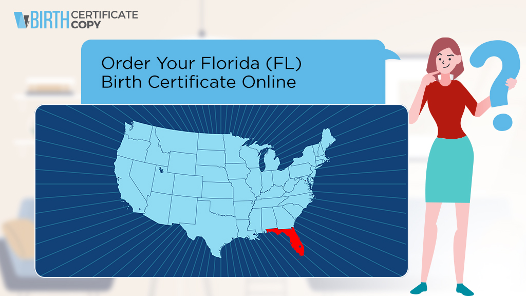 Woman asking how to order a birth certificate in Florida