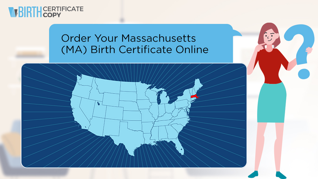 Woman asking how to order a birth certificate in Massachusetts