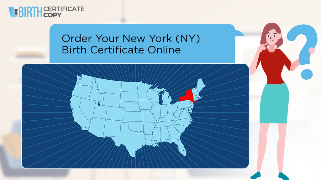 Woman asking how to order a birth certificate in New York