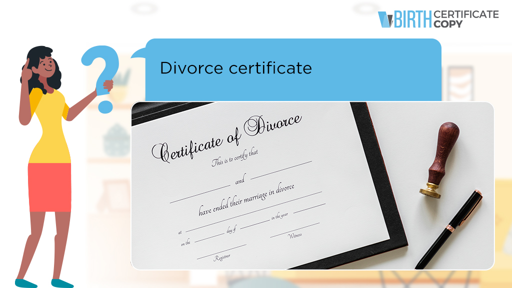 Woman asking the meaning of Divorce Certificate