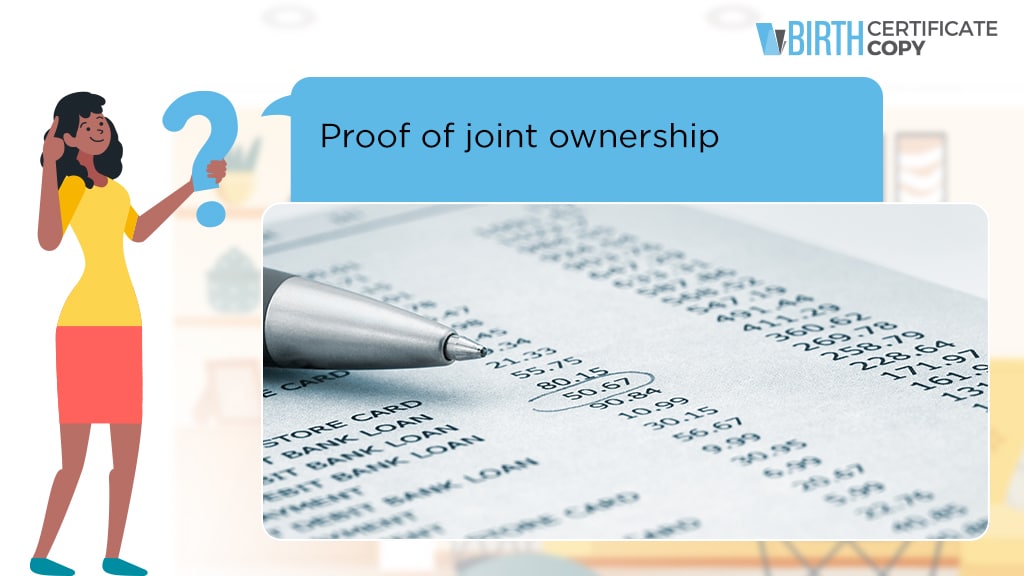 Birth Certificate Copy - Proof of Joint Ownership