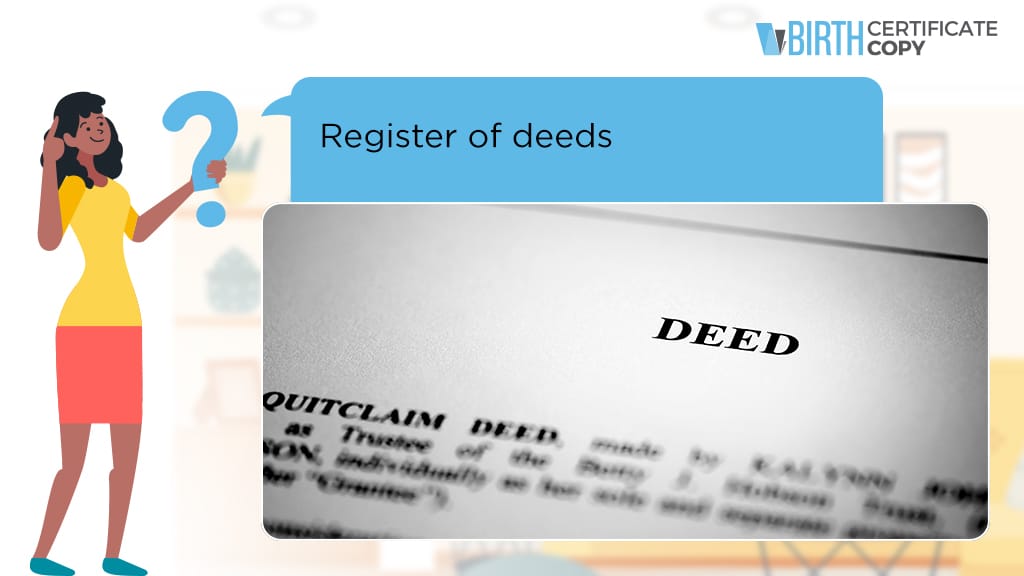 Woman asking the meaning of Register of Deeds