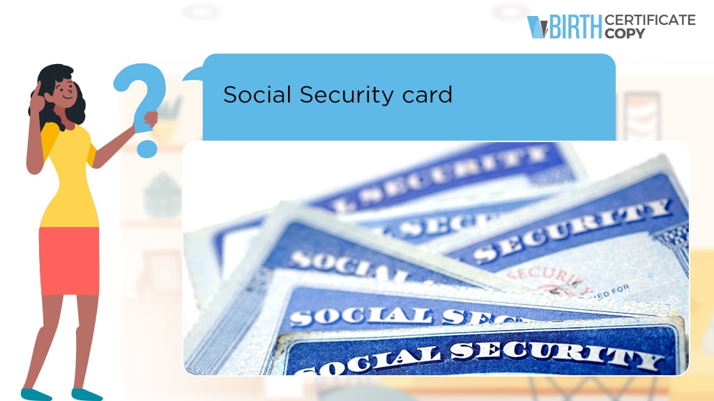 Woman asking the meaning of Social Security Card