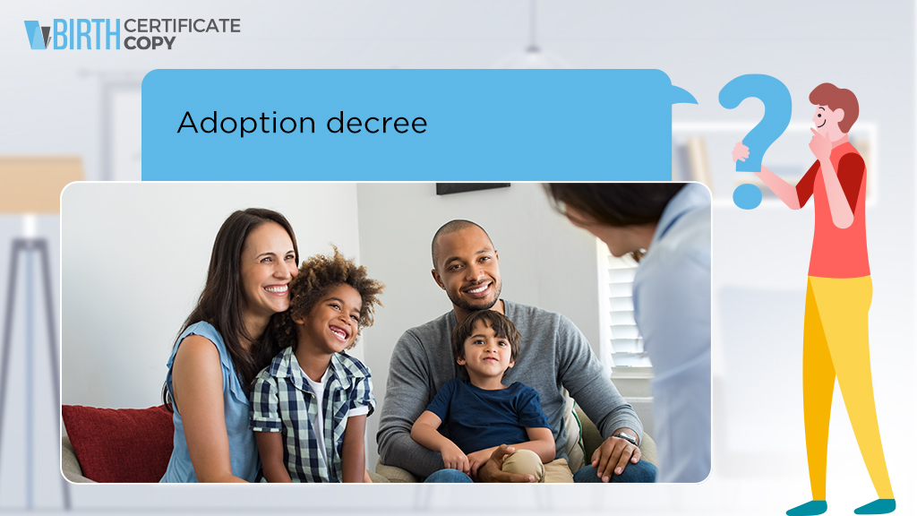 Man asking the meaning of adoption decree