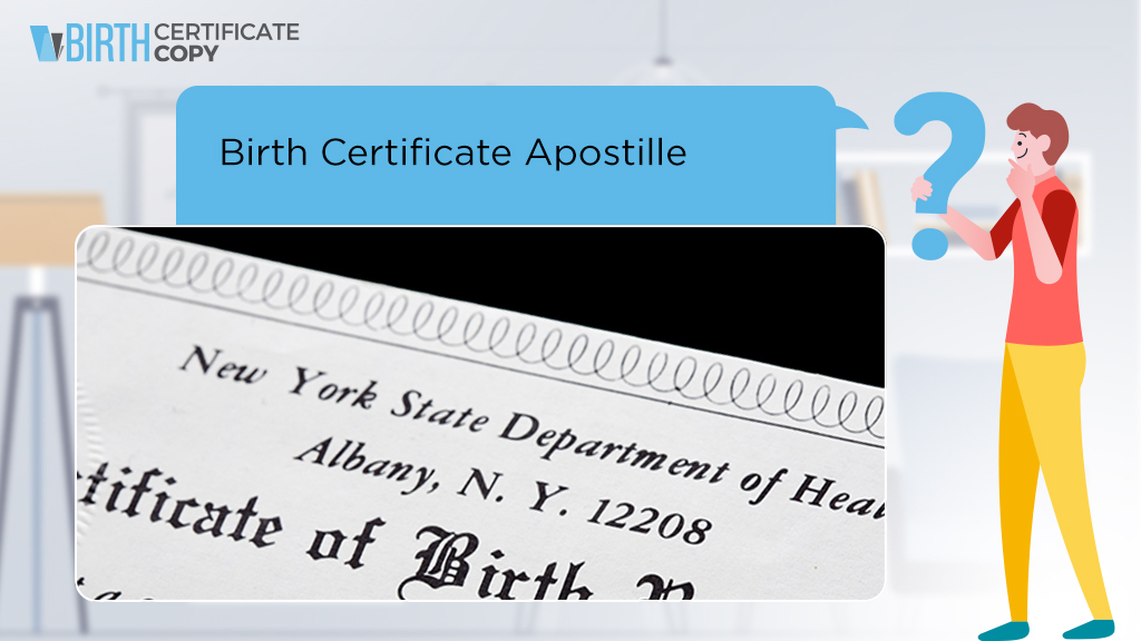 Man asking the meaning of birth certificate apostille
