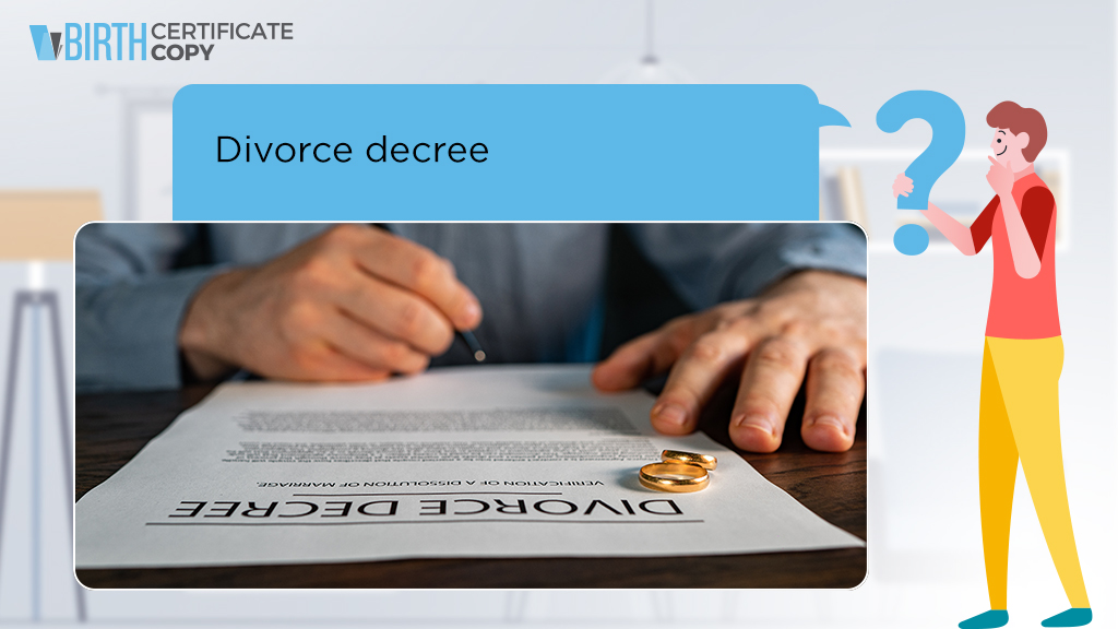 Man asking the meaning of Divorce Decree