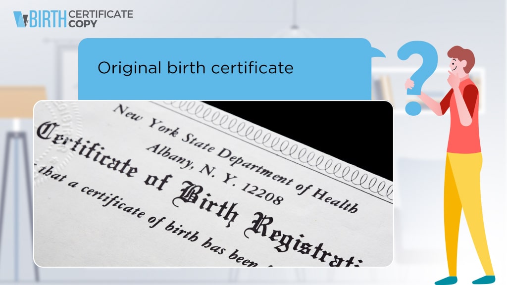 Woman asking the meaning of Original Birth Certificate