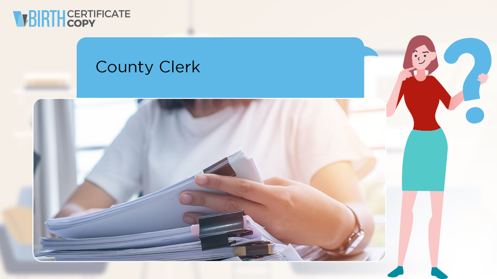 Woman asking the meaning of County Clerk
