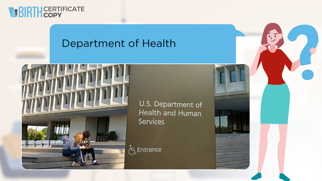 Woman asking the meaning of Department of Health