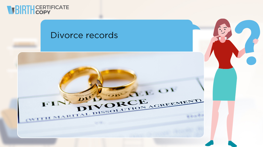 Woman asking the meaning of Divorce Records