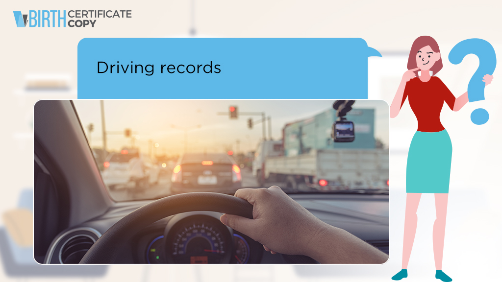 Woman asking the meaning of Driving Records
