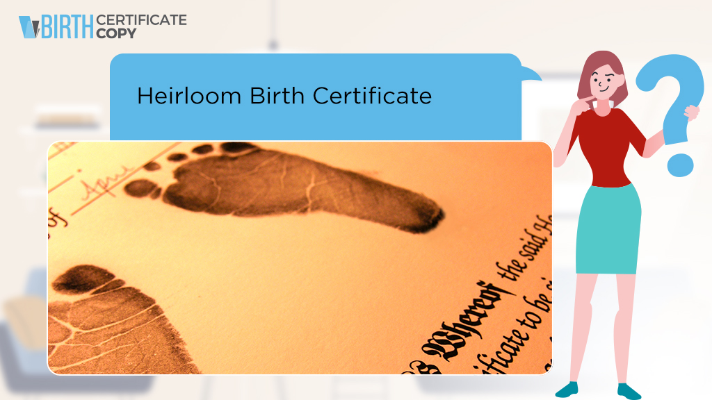 Woman asking the meaning of Heirloom Birth Certificate