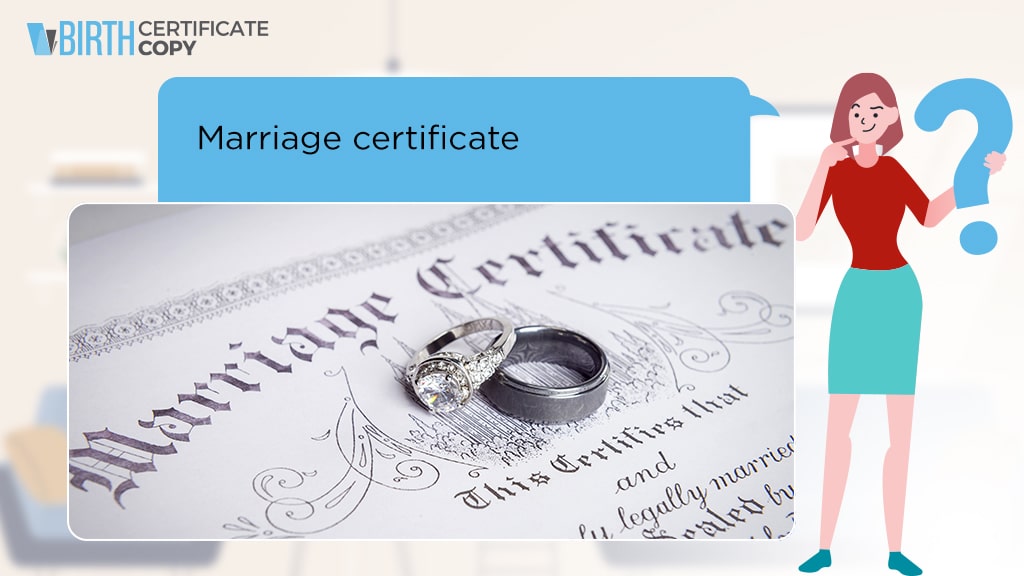 Woman asking the meaning of Marriage Certificate