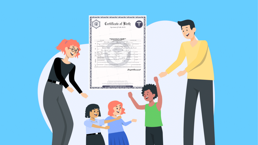 Adopted child with parents and birth certificate amendment